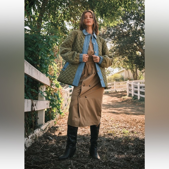 30 Fabulous Contrast Quilt Stitch Button Jacket - Picture 3 of 6